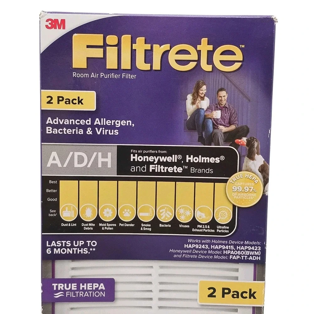 [9x] 3M Filtrete A/D/H Advanced Allergen Bacteria Virus HEPA Air Filters NIP